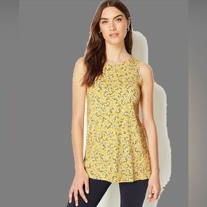 JJill Wearever Tank Top - 3X - Yellow Floral